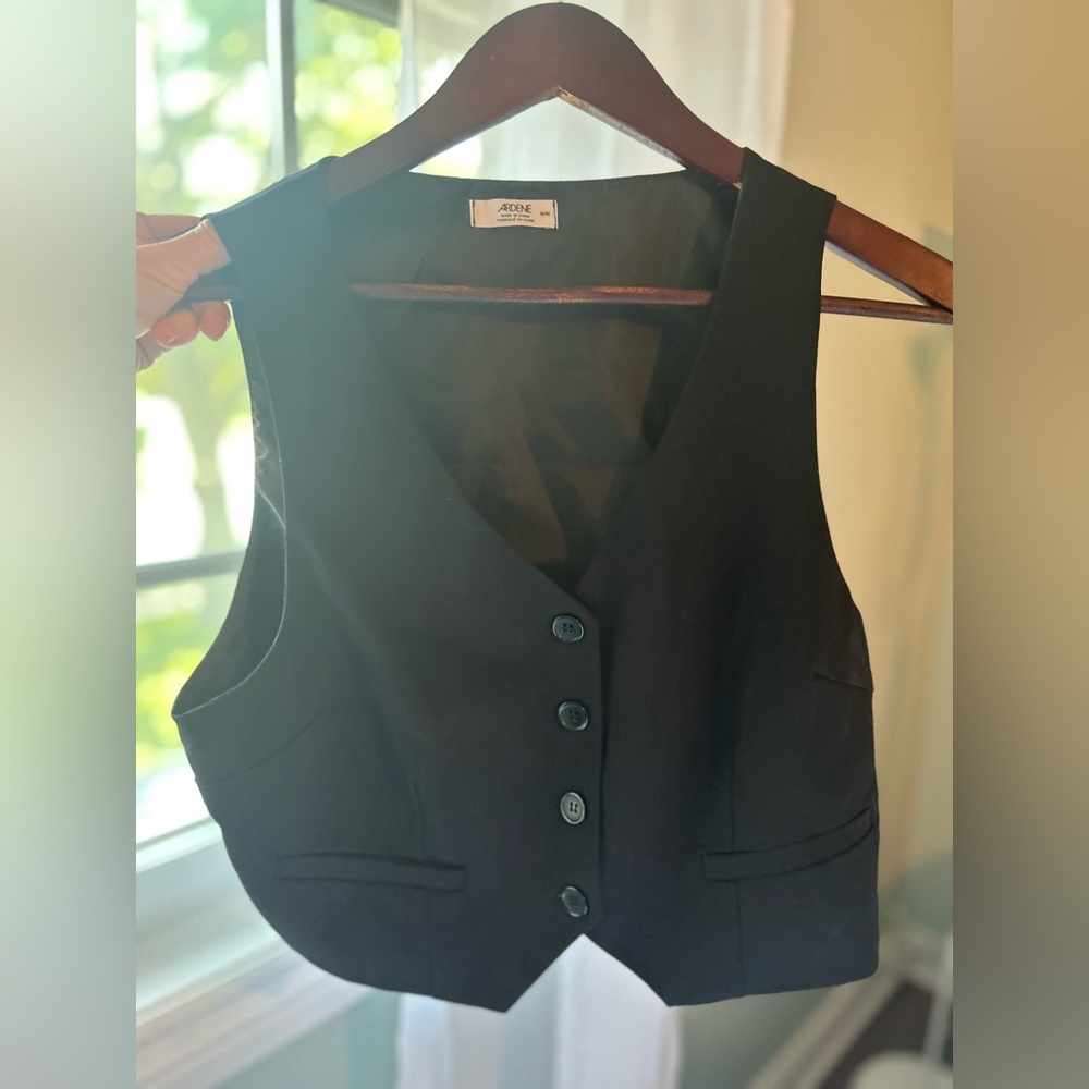 Ardene Classic Black Button-Up Vest